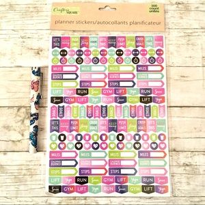 ✨4/$25✨Planner Gym Exercise Stickers 300 Count - With Free Mystery Pen